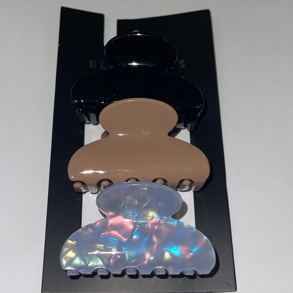 Bluenotes Black, Brown, and Iridescent Hair Clips